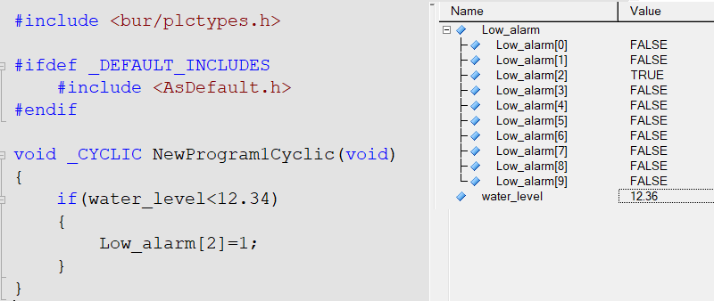 B&R Automation Studio Conditional IF Statement example